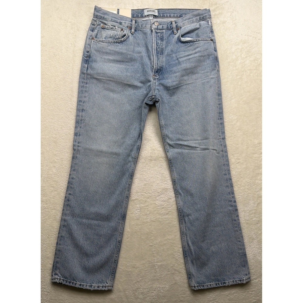 AGOLDE Ripley Jeans Womens 30 Mid Rise Straight Leg Button Fly‎ Riptide